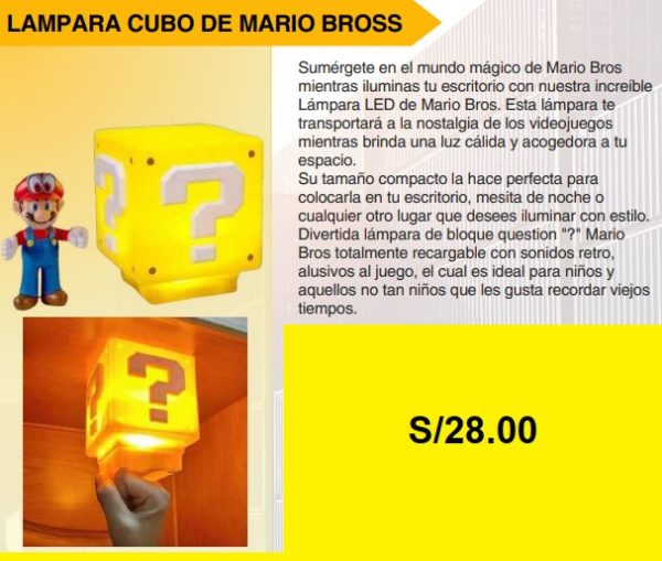 Lámpara de Mario Bros
